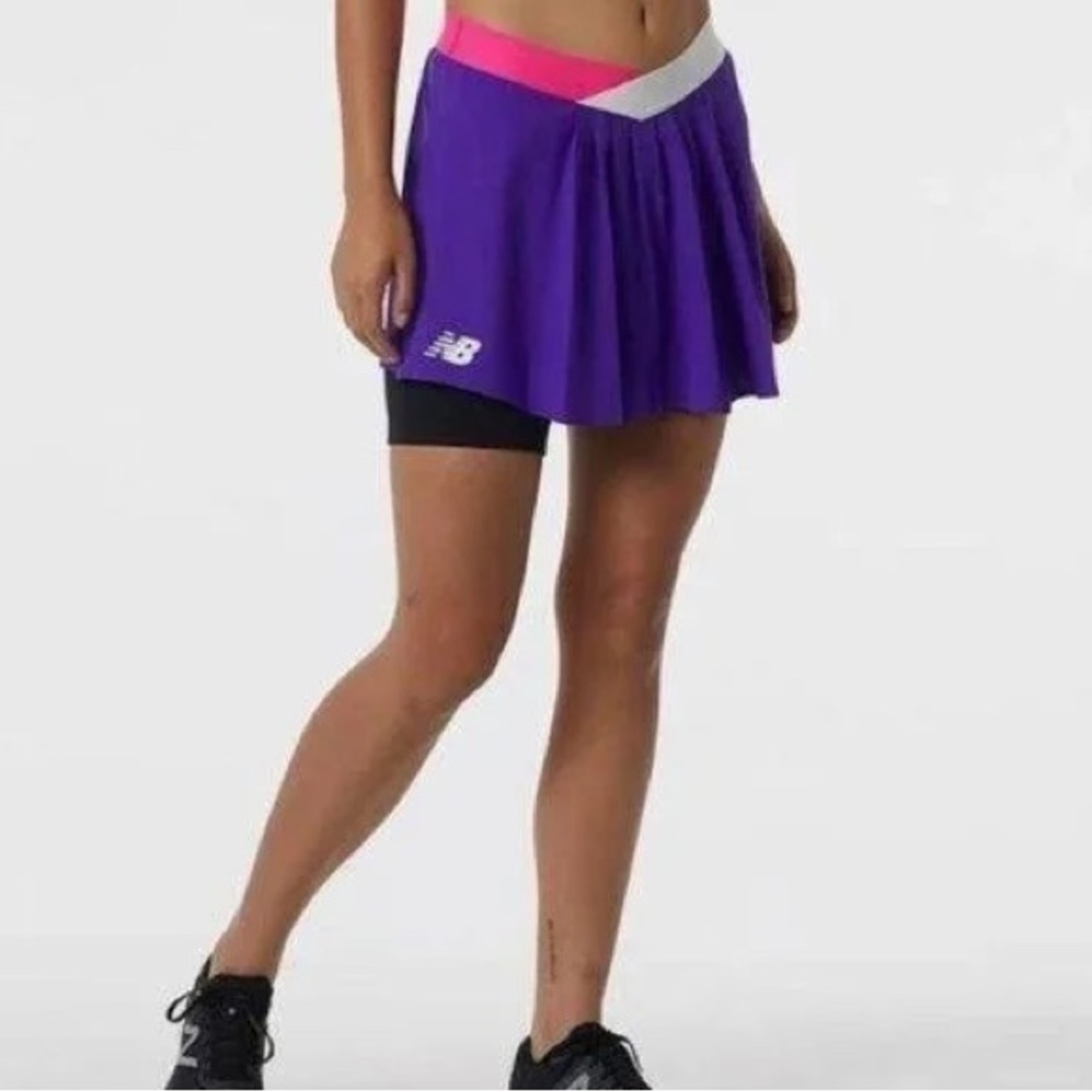 New Balance Fall Tournament Skort in purple and pink